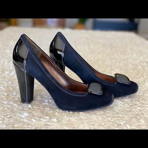 Kenneth Cole New York suede & patent leather pumps